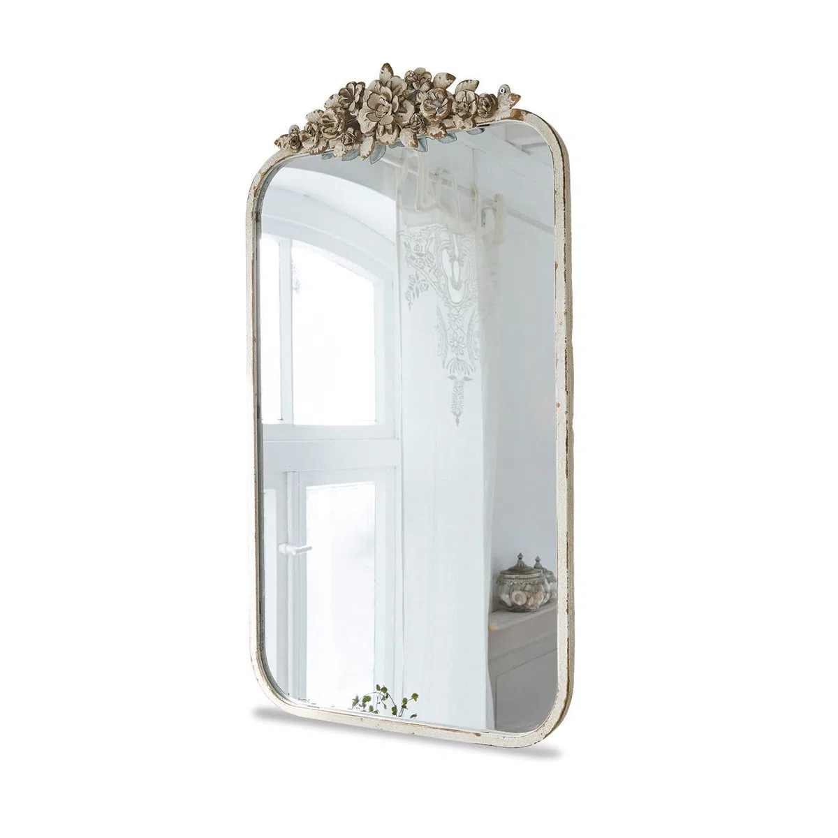 Loberon Veilleures Specchio - Cornice ornata - Romantico Stile Shabby Chic, Crema Antico