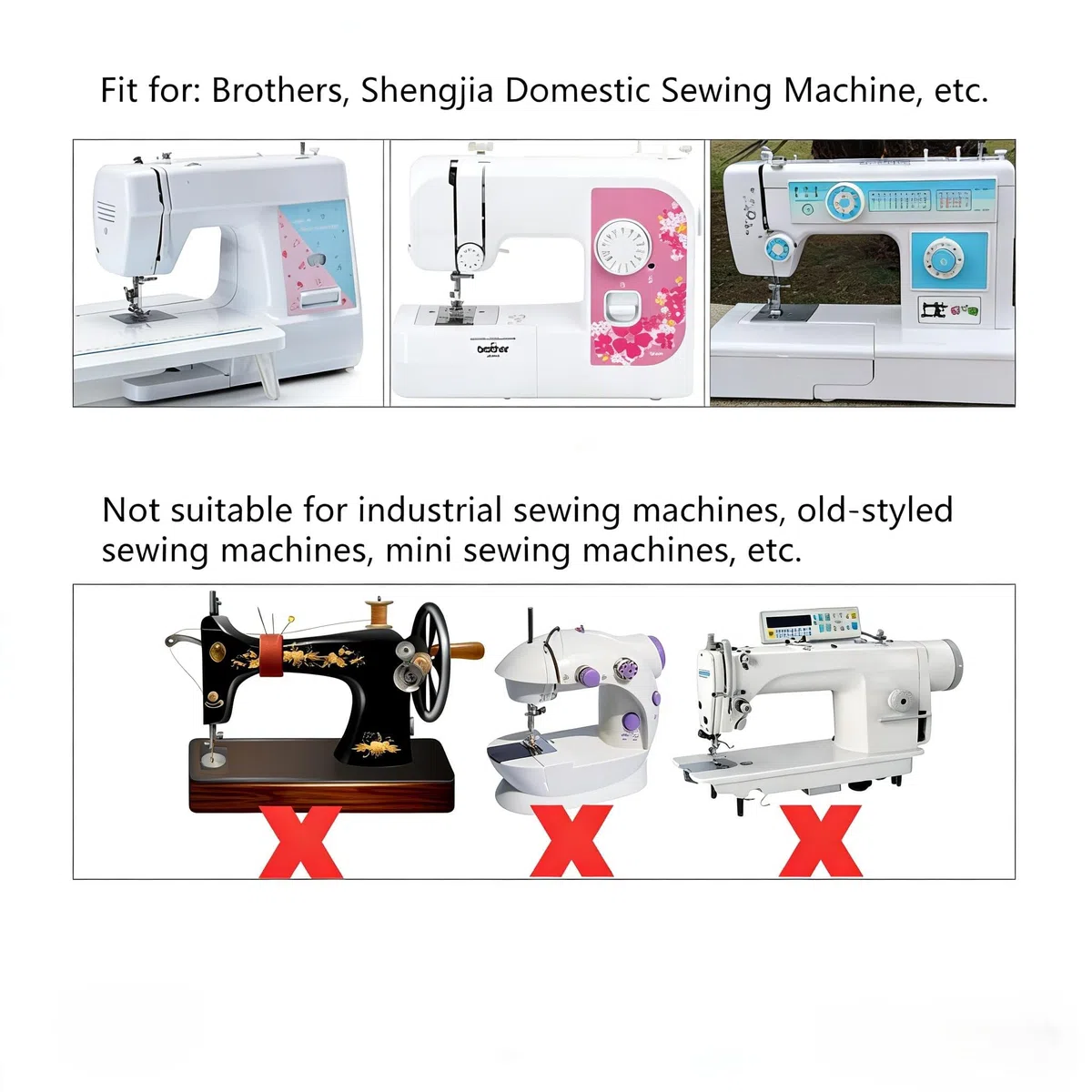 Set di Piedini Per Macchine da Cucire, 62 Pezzi Per Uso Domestico, Multifunzionali, Parti di Macchine da Cucire Per Brother, Babylock, Singer, Elna, Toyota
