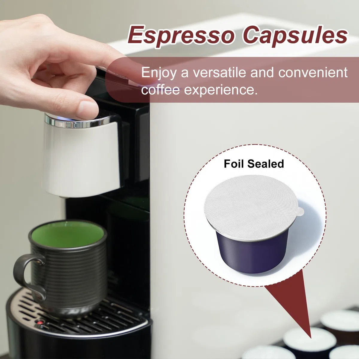 200pz Sigilli in Alluminio per Capsule di Caffè Espresso, Coperchi in Alluminio Capsule di Caffè Espresso 37mm Compatibili con le Macchine Della Linea Originale Nespresso