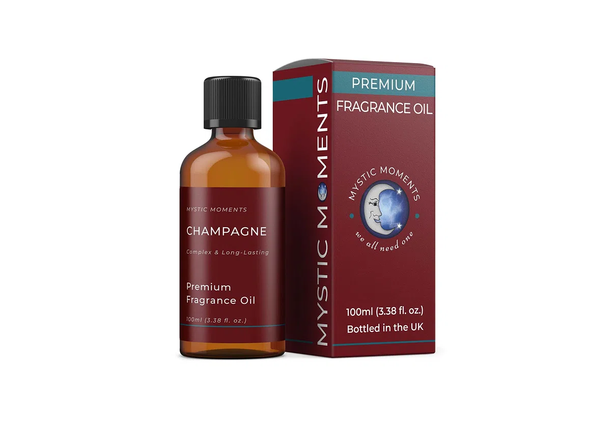 Mystic Moments | Olio di fragranze di Champagne - 100 ml - Perfetto per saponi, Candele, Bombe da Bagno, bruciatori di Olio, diffusori e Articoli per la Cura della Pelle e dei Capelli