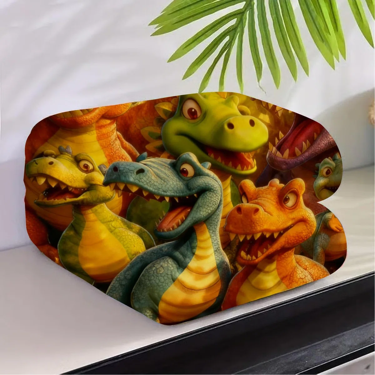 Coperta In Flanella Con Dinosauri Sorridenti ,Stampa Digitale Ad Alta Definizione Motivo Dinosauro,150x130 cm Morbida Coperta In Flanella Con Stampa Animali | per , Divano, Angolo Lettura, Camera da ,