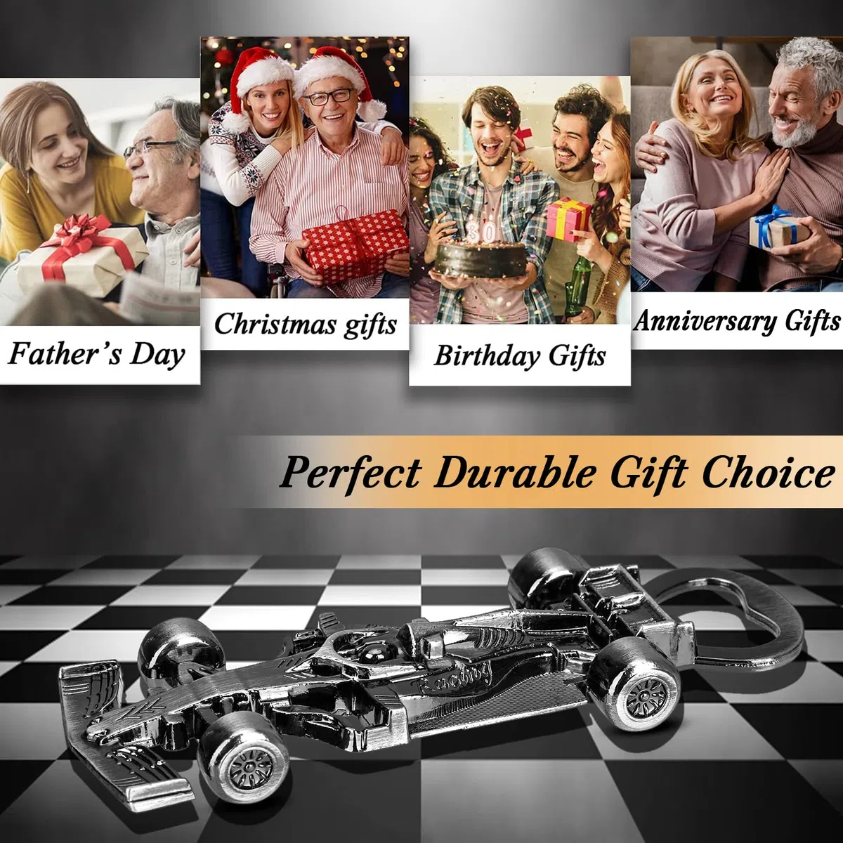 LKKCHER Apribottiglie per auto da corsa, regalo di birra unico per uomini, nuovo apribottiglie per auto, regalo di compleanno per lui, papà, marito, nonno, amico