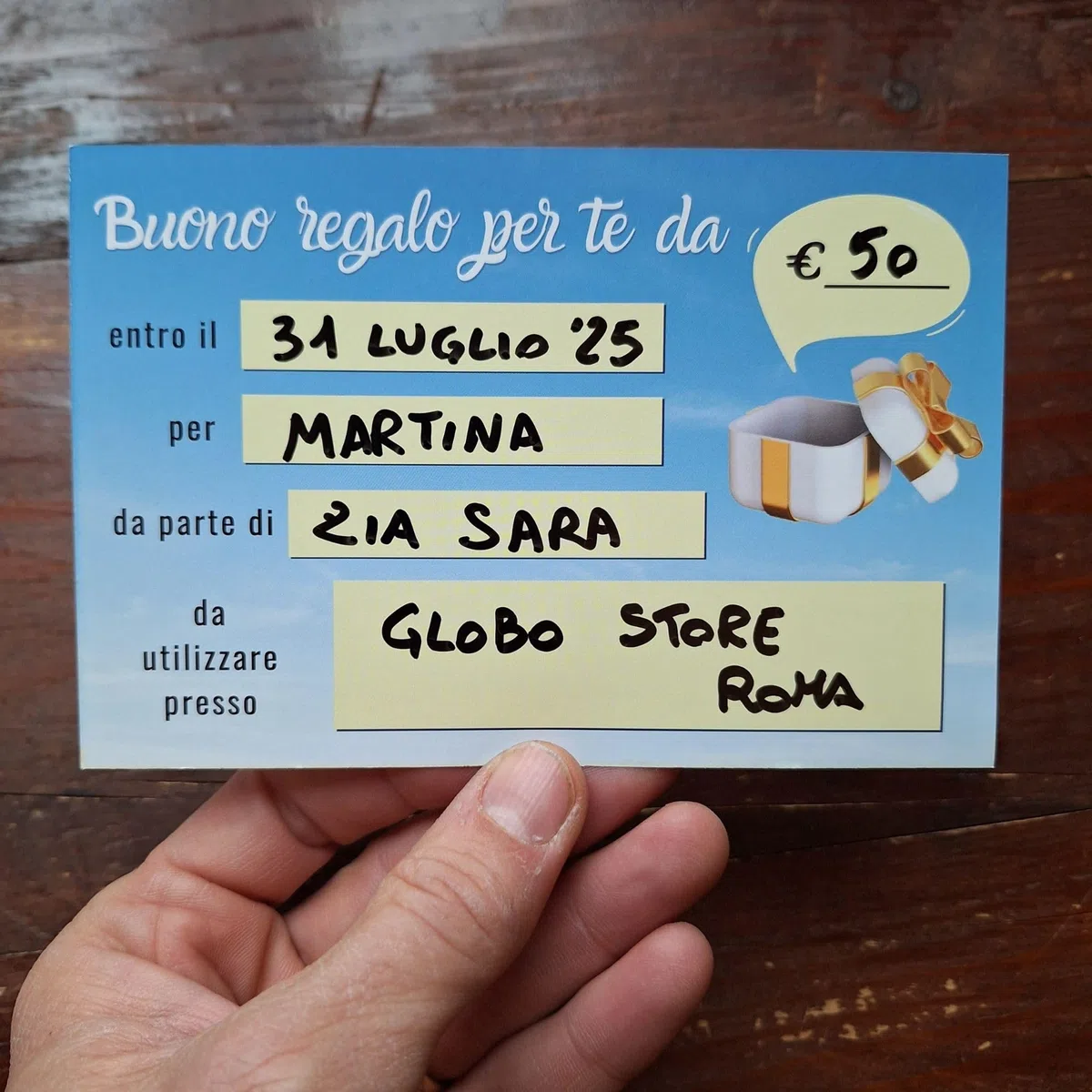 50 Buoni regalo coupon voucher idea originale da compilare per negozi di ogni tipologia formato cm 15x10,5 in cartoncino plastificato gift card SUMMER