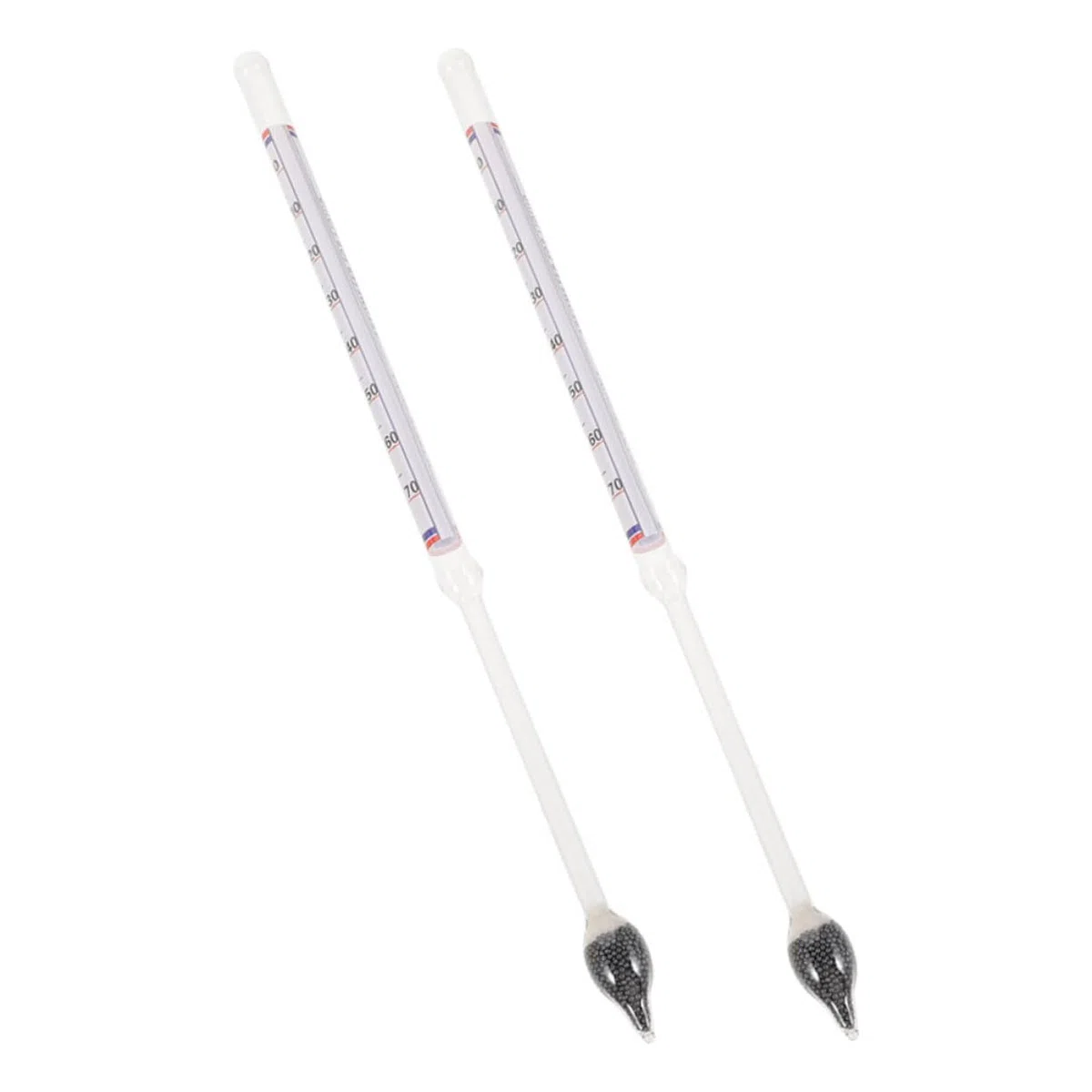 Densimetro in Vetro per Misurare Densità Liquidi 1.0-2.0 Scala Baumé 0-70, Confezione 2 Pezzi, Preciso e Resistente per Cucina e Laboratorio