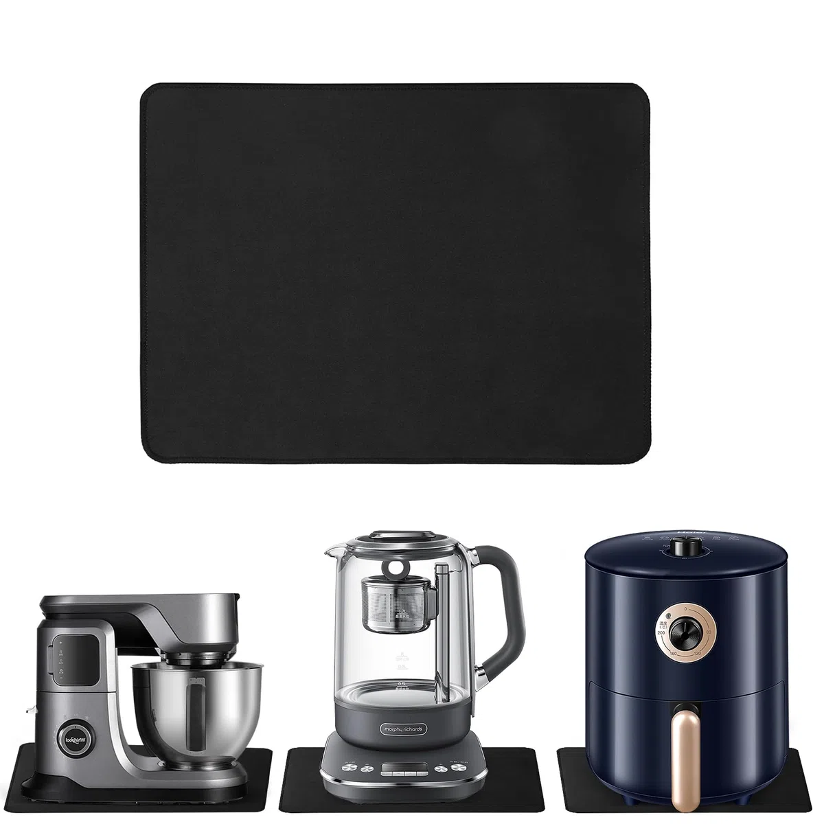 Tappetino Macchina caffe 30 x 35 cm, Tappetino Antiscivolo per Macchina da caffè, Tappetino Cucina compatibile con Macchine da caffè, Frullatori