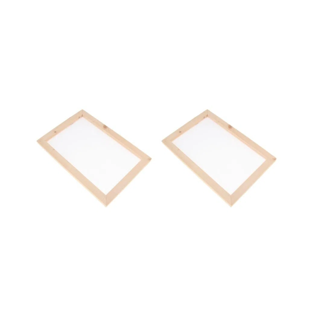 Set di 2 stampi in legno per la creazione di carta, telaio per fai da te, 30 x 40 cm