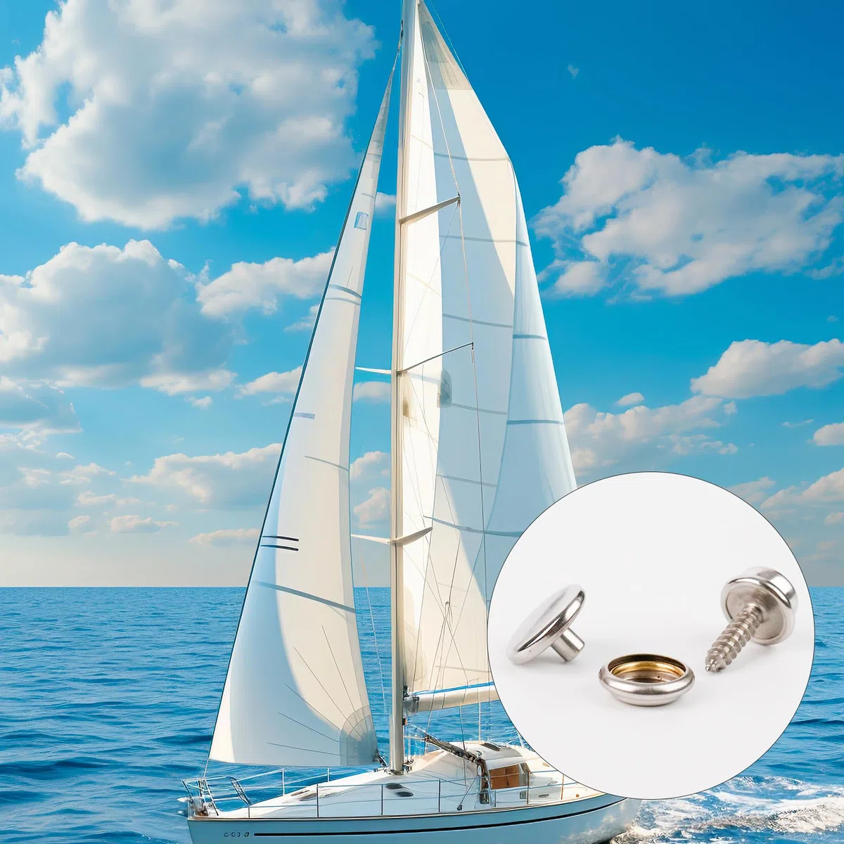 FRUHLING 30 chiusure a vite 15 mm in acciaio inox con bottoni a pressione a vite per teloni marini, teloni, tende per mobili, tele, tende per auto, pelle, 30 pezzi