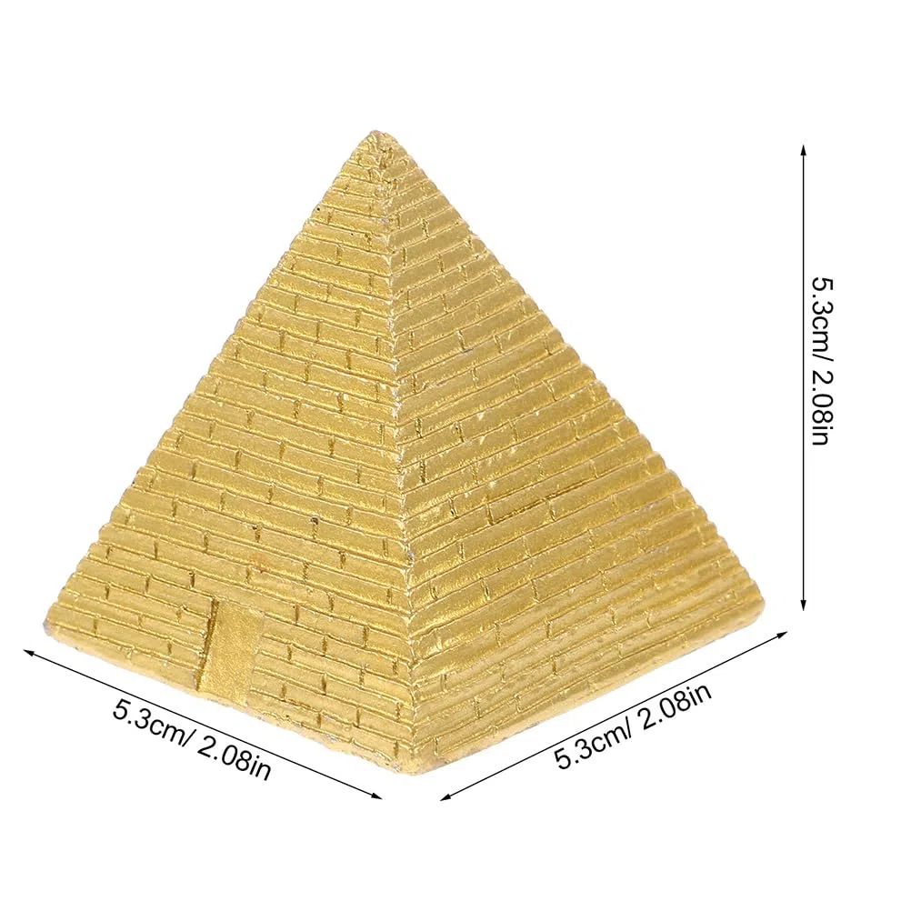 Zerodeko Statuetta di Piramide Egizia da 2 Pezzi, Mini di Piramide Egizia in Resina, di Edificio Antico per Acquario, Terrario, Tavolo di Sabbia Zen