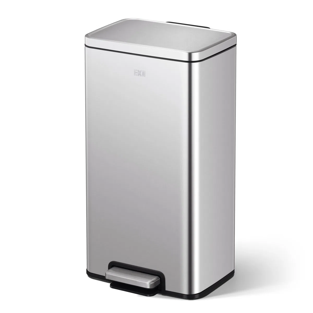 EKO Pattumiera Cucina 30L con Pedale | Acciaio Inox Antimpronta | Chiusura Morbida e Silenziosa | Design Moderno Bagno