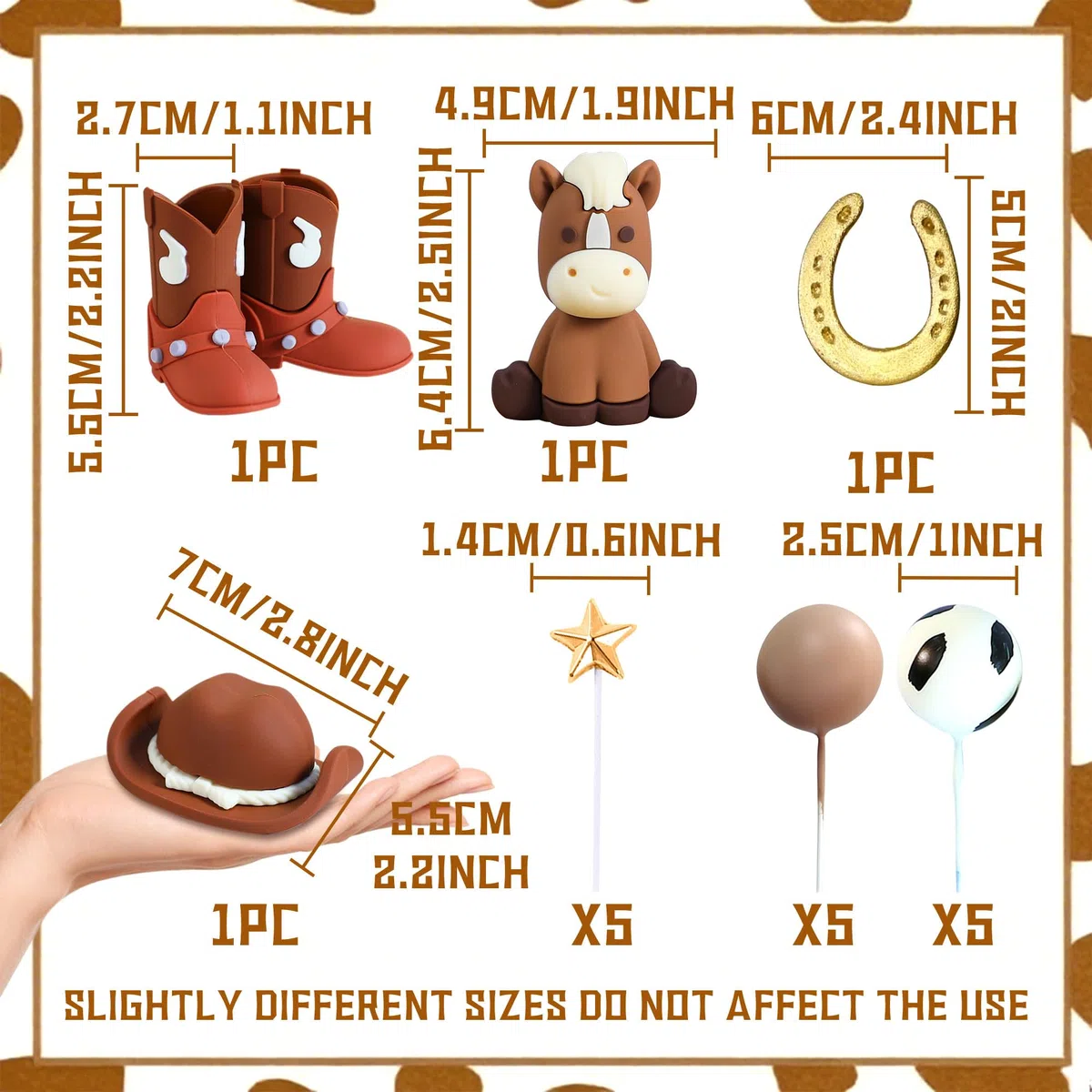 JeVenis cowboy rodeo decorazione torta cappello cowboy compleanno cowgirl stivali cavallo western palline equine tema cowboy topper torta