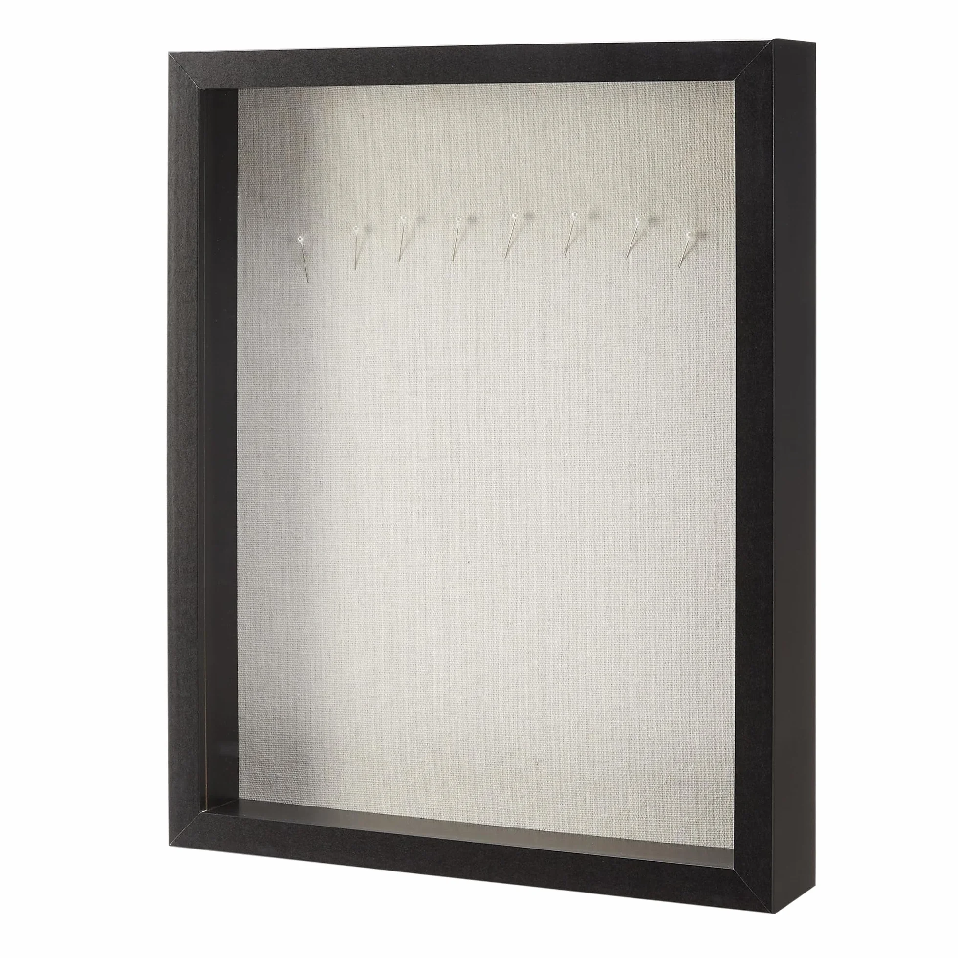 Amazon Basics - Cornice Rettangolare in Legno Stile Shadow Box/per Foto, 28cm x 35,5cm, Nero