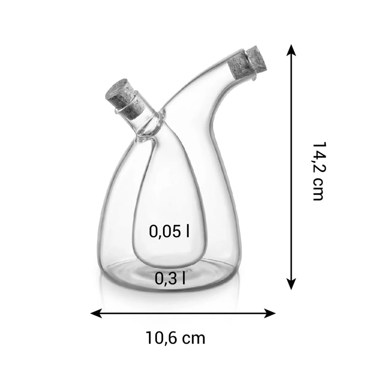 Tescoma 658194 Oliera/Acetiera 300 ml e 50 ml, linea Virgo