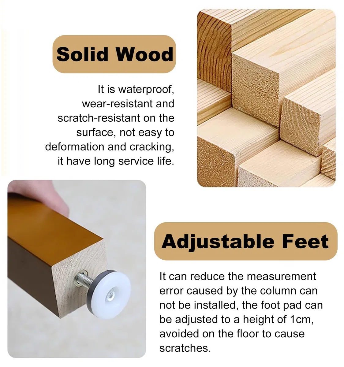Divisorio per Ambienti Design Della Partizione Della Stanza Giapponese - 2/4/5/5/6/7/8/9/10 FT Alto, Dispisori Della Sala D'ufficio Doghe in Legno con Base di Altezza Regolabile, Non C'è Bisogno di Pe