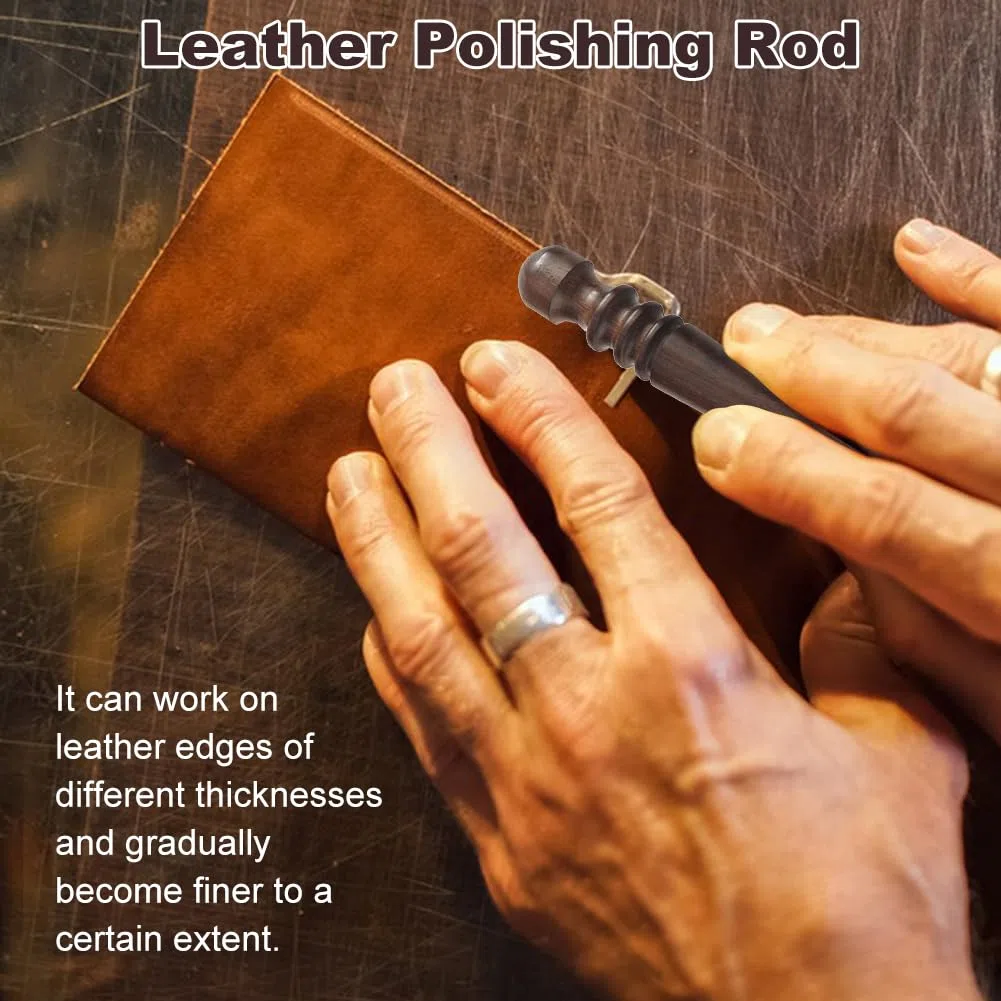 Pelle Utensili,Strumenti per Levigatura in Pelle Lucidata,Cuoio per Lucidare,Lucidatrice per Pelle Strumenti,Legno Bordo Slicker Burnisher,per Cuoio Leather Cutting Edge lucidatura Utensili