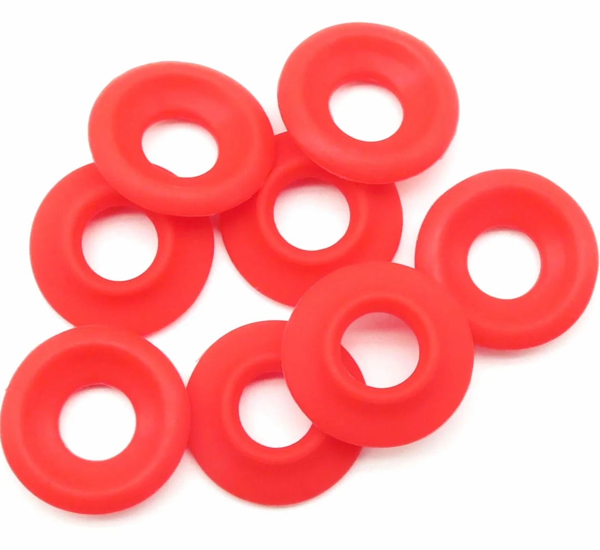 50 guarnizioni in gomma siliconica,2 tipi di guarnizioni ad alta pressione a prova di perdite per tappo EZ Swing Flip Top Guarnizioni per bottiglie di birra birra birra soda sigillatura,rosso