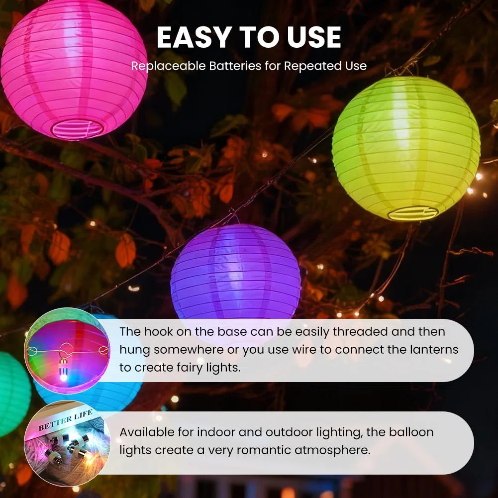 AUAUY Mini LED Palloncini Luci, 30 Pezzi Luce per Lanterna di Carta, Luce Notturna Impermeabile a Batteria per Compleanno Halloween Decorazione Matrimonio Natale Capodanno Festa Prato (Colorato)