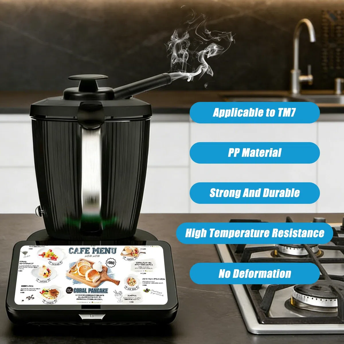 Convertitore Di Vapore Compatibile Con Bimby Tm7,Deflettore Di Rilascio Del Vapore In Plastica Pp,Con Protezione Anti-Trabocco Protetta, Attacco A Vapore, Accessori, Camino,Lavabile Lavastoviglie