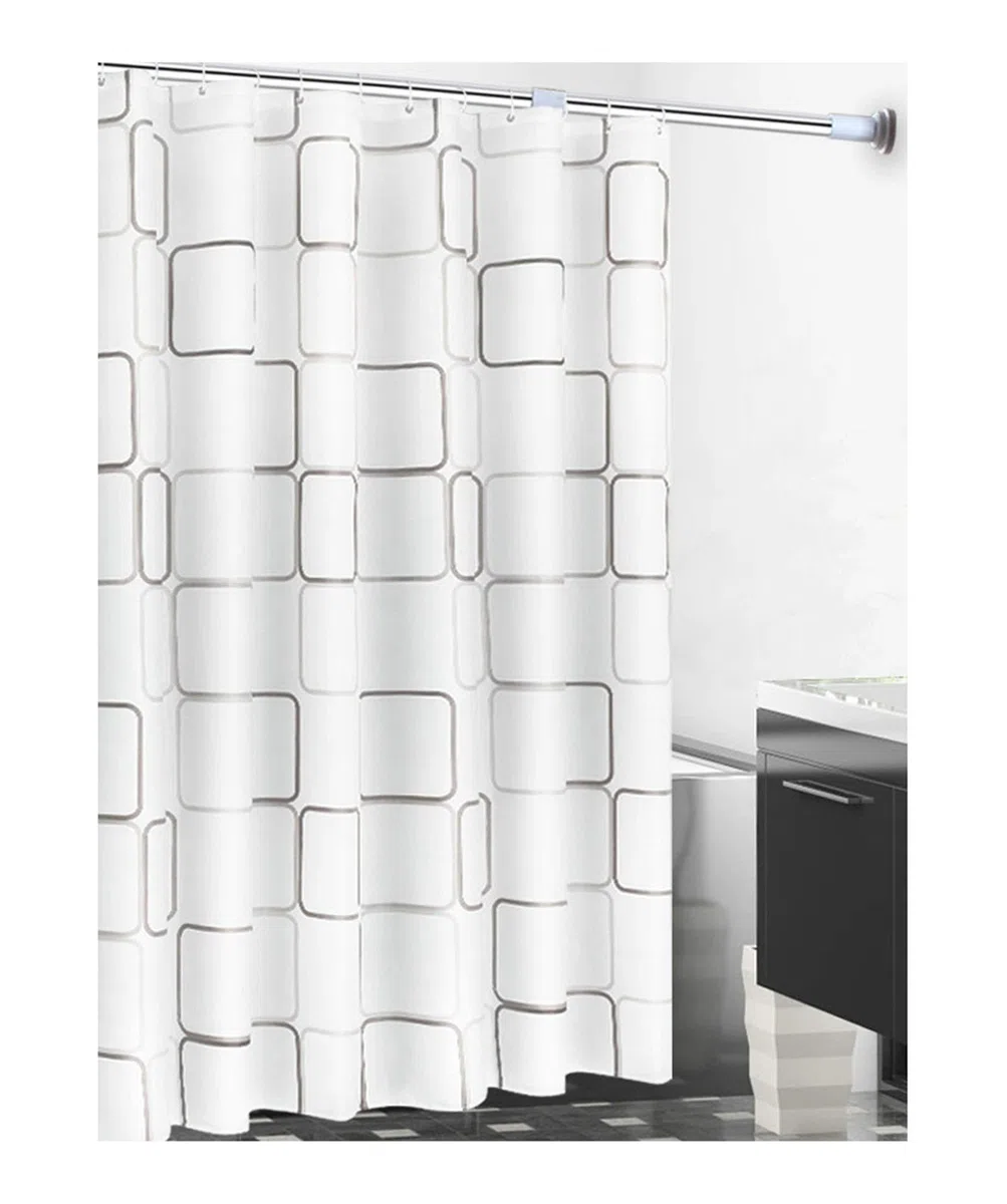 Gualiy Tende Doccia Poliestere, Minimalista Reticolo Tende Doccia Antimuffa Bianco Tende Doccia per Vasca 220x200cm