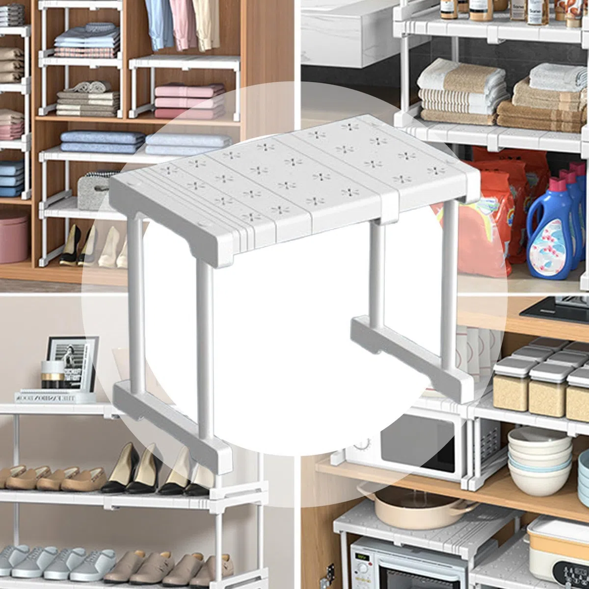 Ripiani impilabili per armadio, ripiani impilabili per armadio | Scaffale per armadio impilabile,Ripiani decorativi per guardaroba, ripiano regolabile per organizer per armadio domestico per