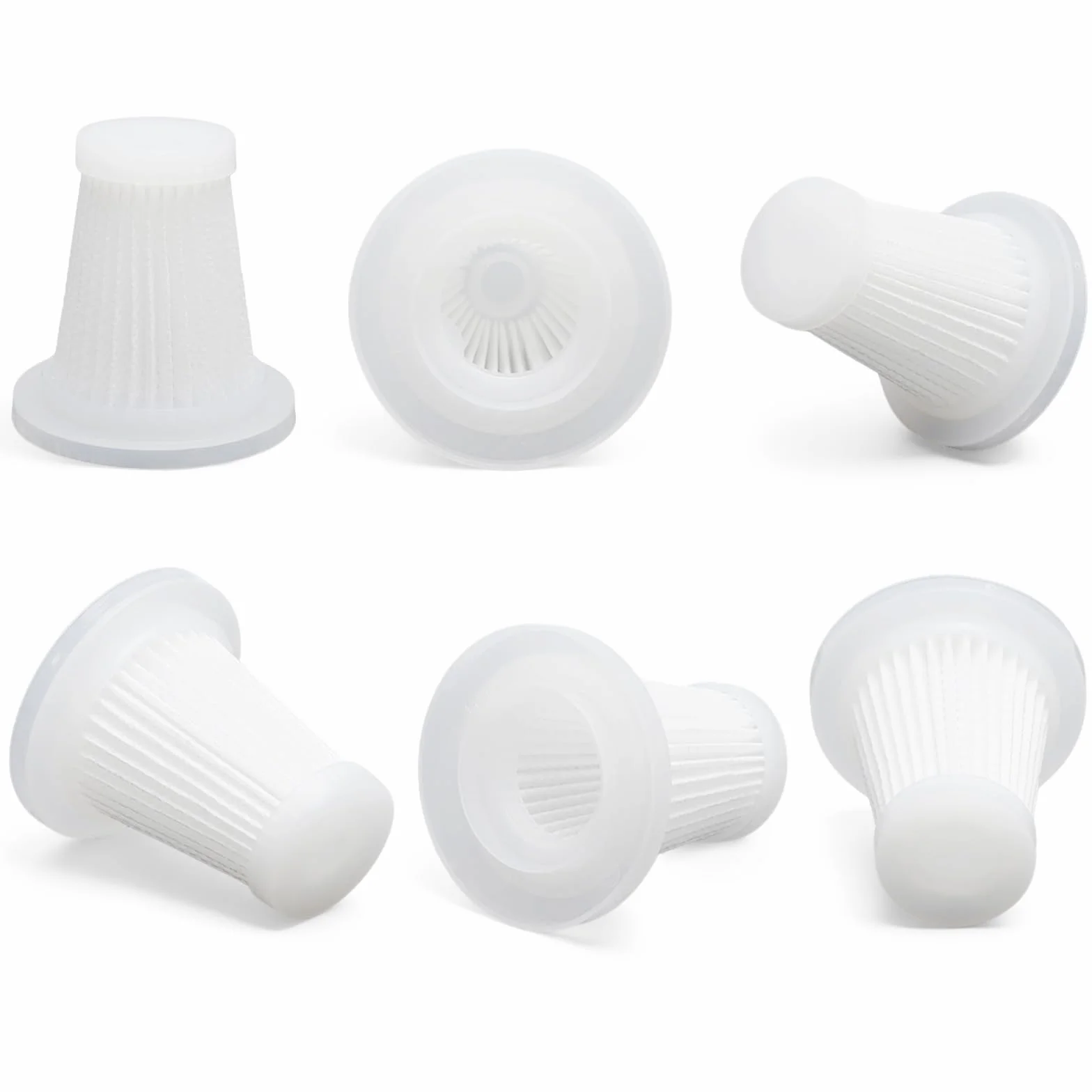 VOSSOT 6 Pezzi di Filtri di Ricambio per Filtri Hepa, Lavabili E Riutilizzabili per Mini Aspirapolvere Portatili Compatibili con Aspirapolvere Portatili, con Filtro, Portatili per Auto