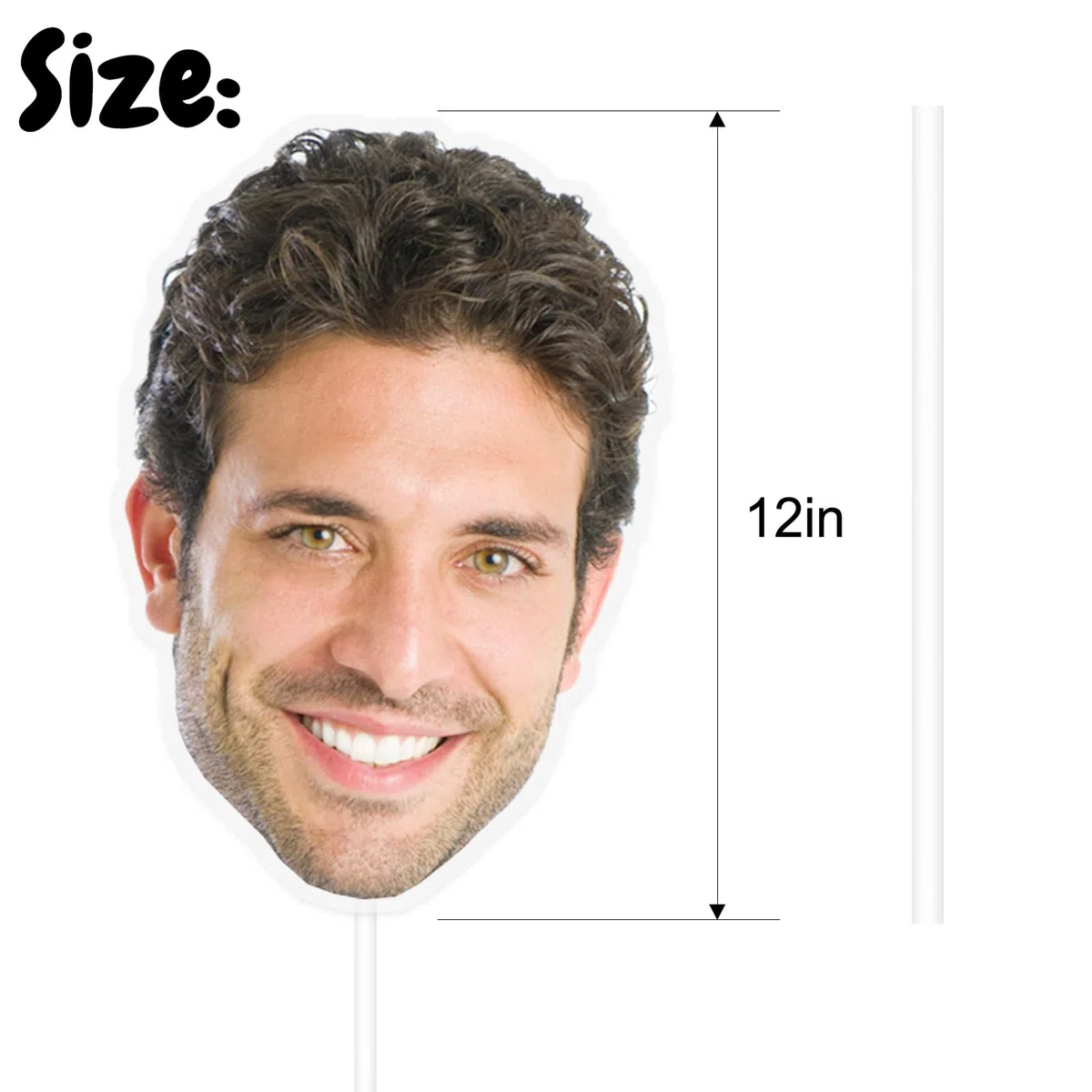 Sagome di teste su bastoncino, divertenti sagome di volti, sagome fotografiche personalizzate, sagome di cartone personalizzate per tifosi, Fatheads personalizzabili per feste, compleanni, matrimoni