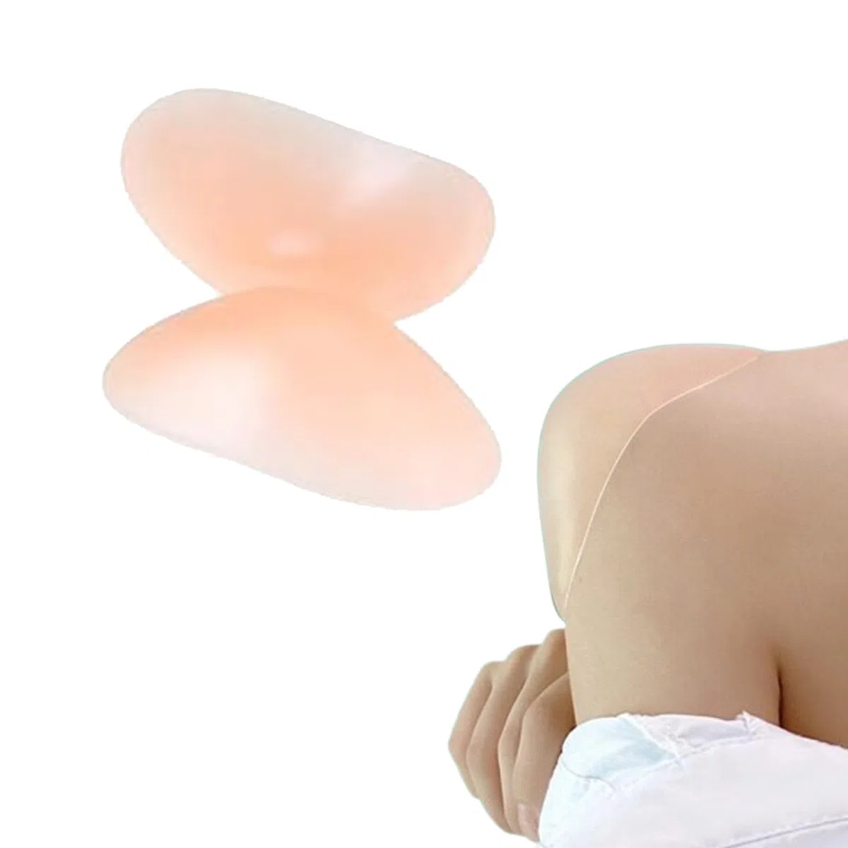 Spalline in Silicone, Spalline Autoadesive Antiscivolo, Spalla Invisibili, Morbide e Traspiranti, Riutilizzabili Spallina in Silicone, per Donna Uomo, Blazer Camicette (S)