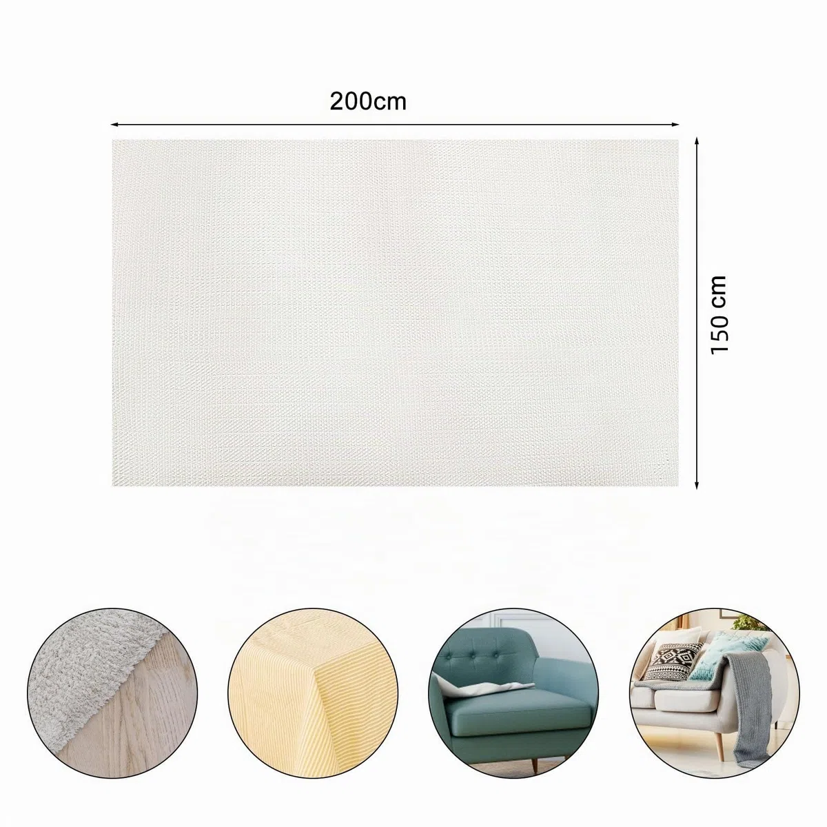 150 x 200 cm antiscivolo per tappeti,rete antiscivolo per tappeti sottotappeto antiscivolo tappeto antiscivolo tessuto antiscivolo ferma tappeto antiscivolo sotto tappeto antiscivolo tappeto pvc