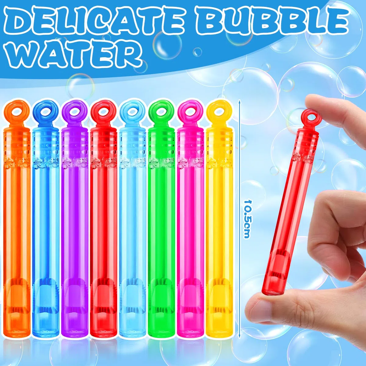 64 Pezzi Bolle di Sapone Bambini, Pensierini per Bambini Dopo Festa, Bolle Sapone con 8 Colori per Feste di Compleanno per Bambini, Matrimoni, Giochi All'aperto
