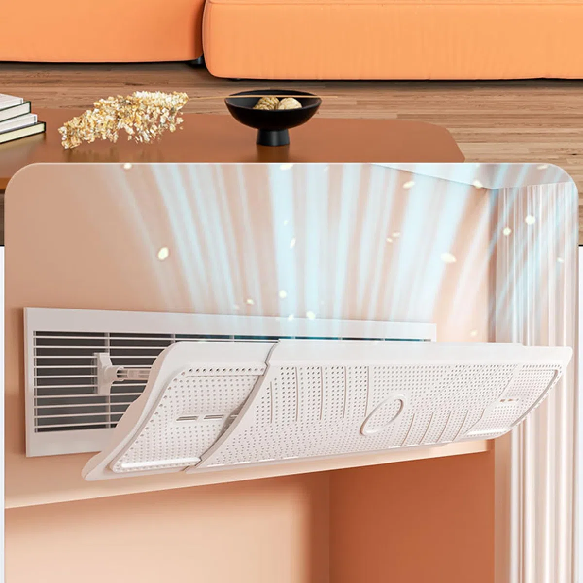 Deflettore per Grata del Condizionatore d'Aria per Casa,Baffle per Finestra AC | Copertura Regolabile Deflettore per Bocchette Soffitto Sistemi Climatizzazione Camera da Letto Salotto