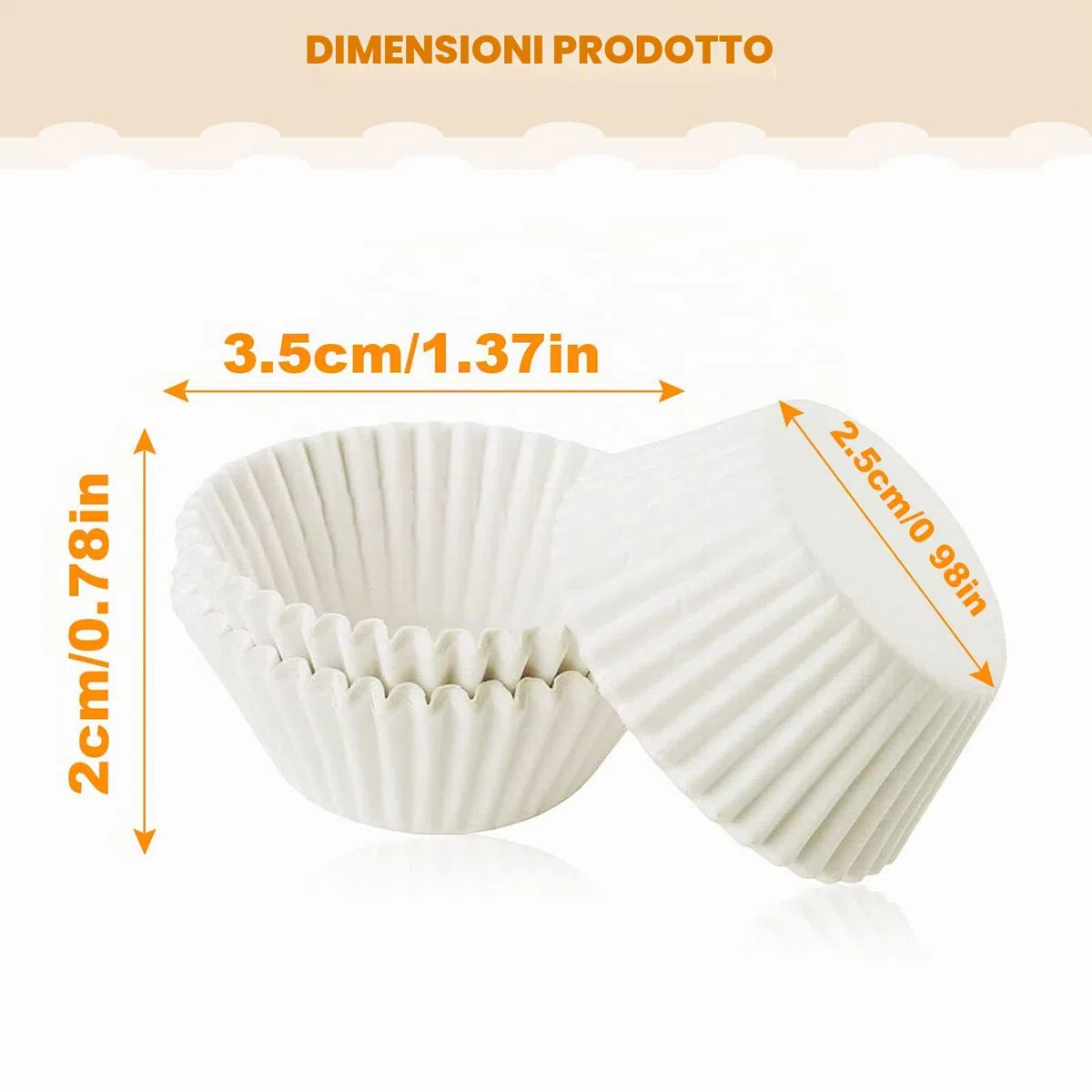 MIVAIUN 1000 Pz Piccoli Pirottini di Carta Bianchi per Cupcake Pirottini di Carta per Muffin, Cupcake, Caramelle al Cioccolato, Resistente al Grasso (Bianco)