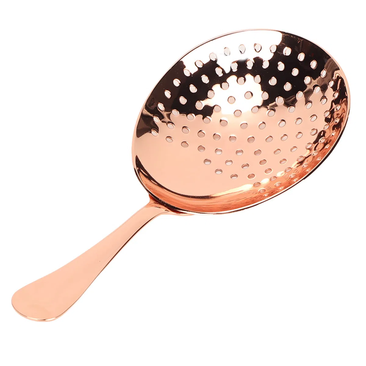 Julep Strainer, cucchiaio in acciaio inossidabile flessibile facile da pulire Applicazioni larghe per strumenti da bar per barman(Placcatura in rame)
