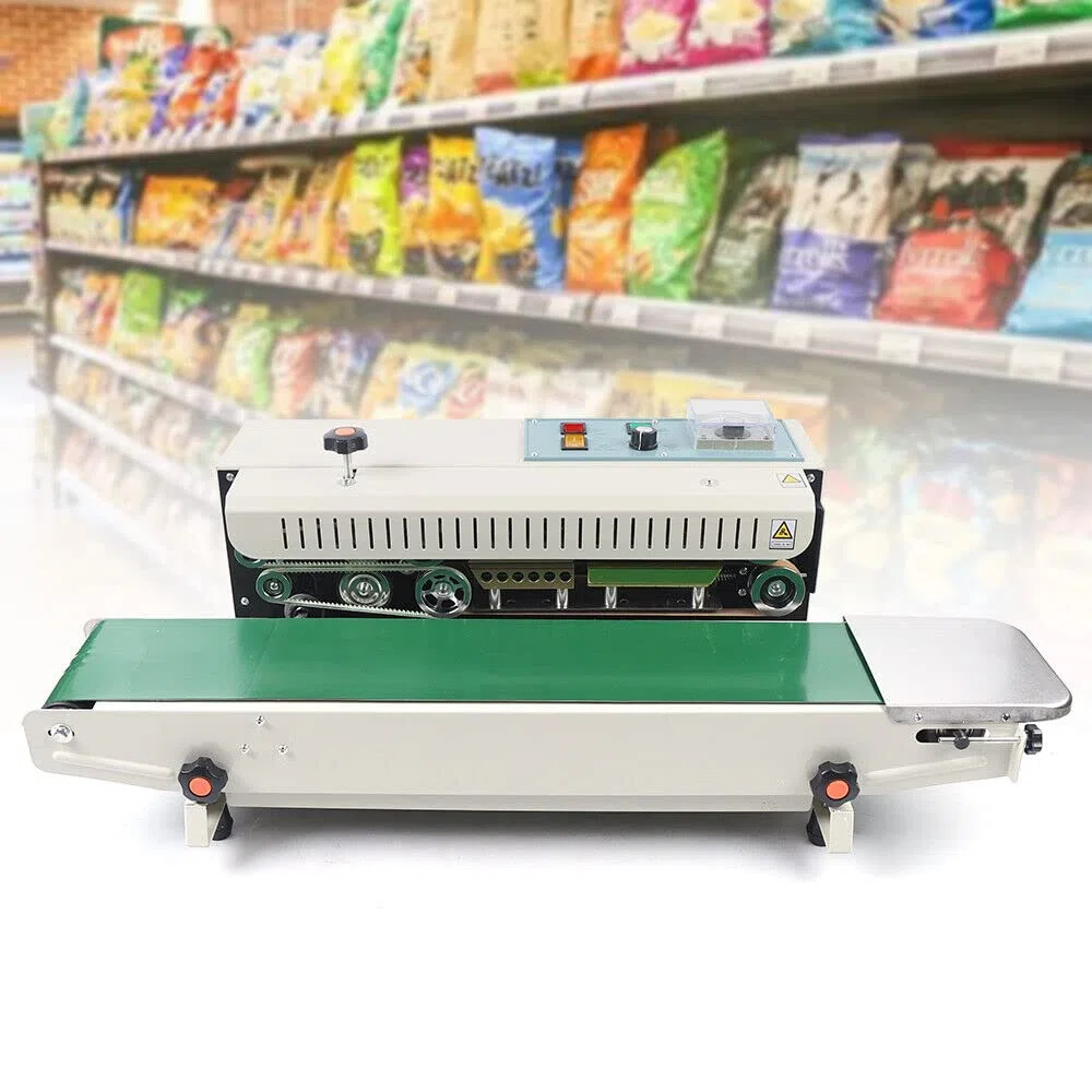 Macchina automatica di sigillatura continua FR-900 Length Unconstrained Sigillatrice Impostazione Saldatrice stagnola Orizzontale Continuo Sacchetto di Plastica Sigillatura Macchina