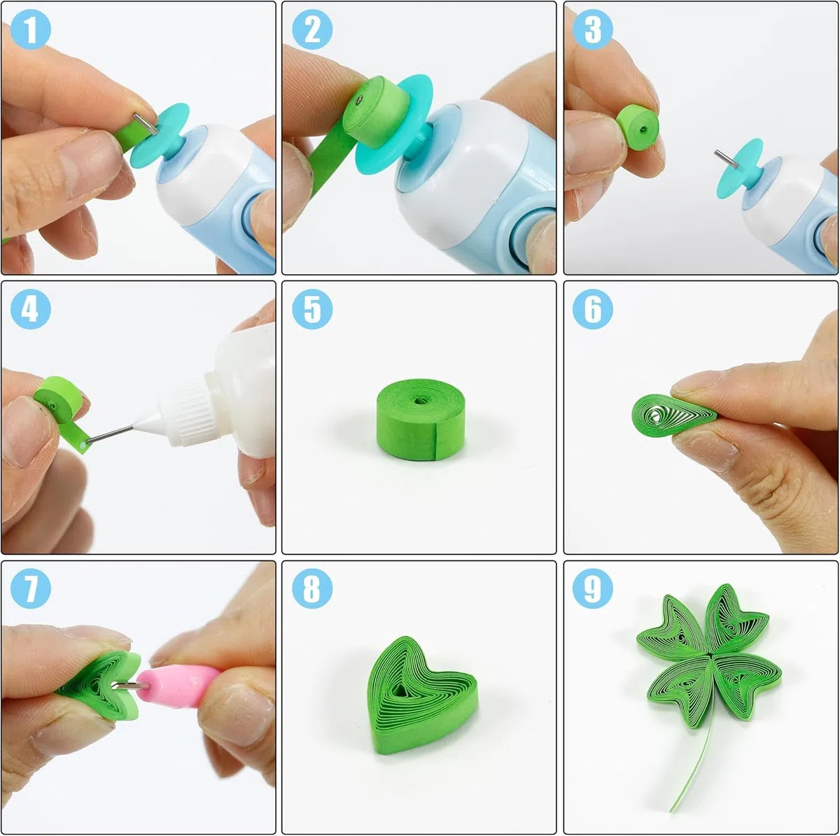 Strumento per Quilling 2 in 1 Penna Elettrico Quilling Strumenti per Quilling di Carta Penna Quilling Elettrica Rolling Quilling Paper per Principianti Elettrica Quilling Attrezzi Needle Pen