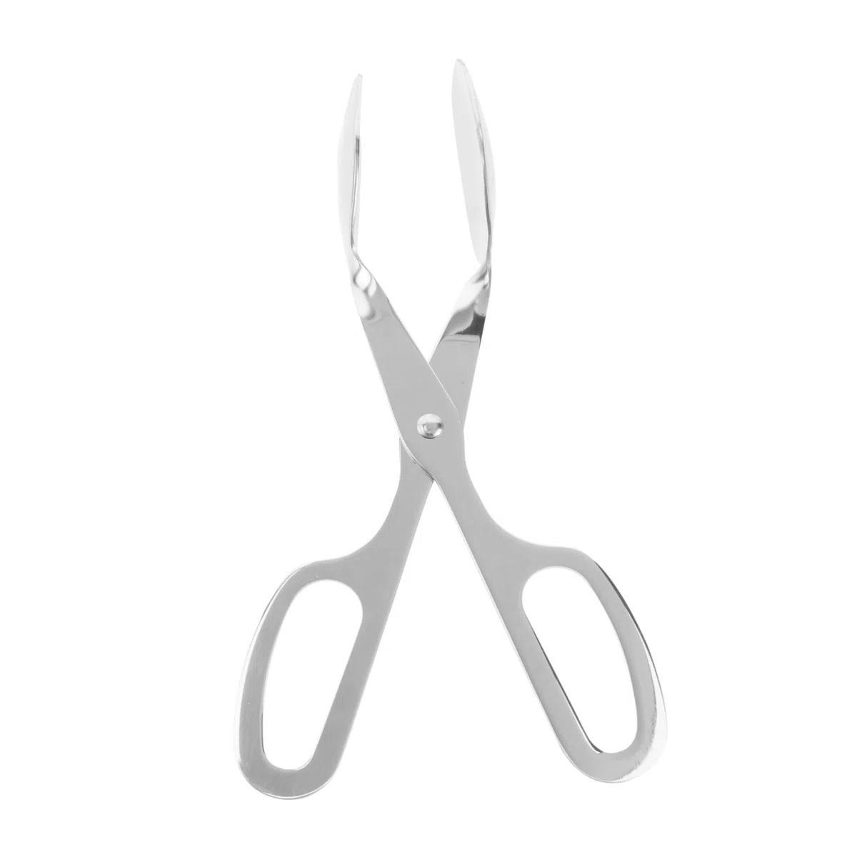 PRETYZOOM Pinze per Insalata Acciaio Inossidabile con Manico Forbice Utensili Eleganti per Servire Insalate Carni E Formaggi Argento