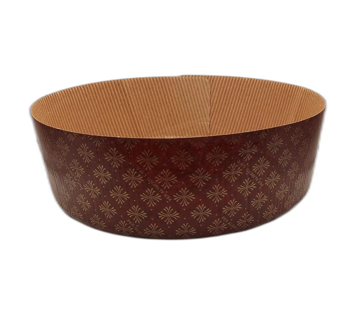 OPIROS Stampo Per Panettone Basso Pirottini In Carta Per Cottura In Forno Lievitati Dolci Di Natale (Pz. 10 Stampi, gr. 750)