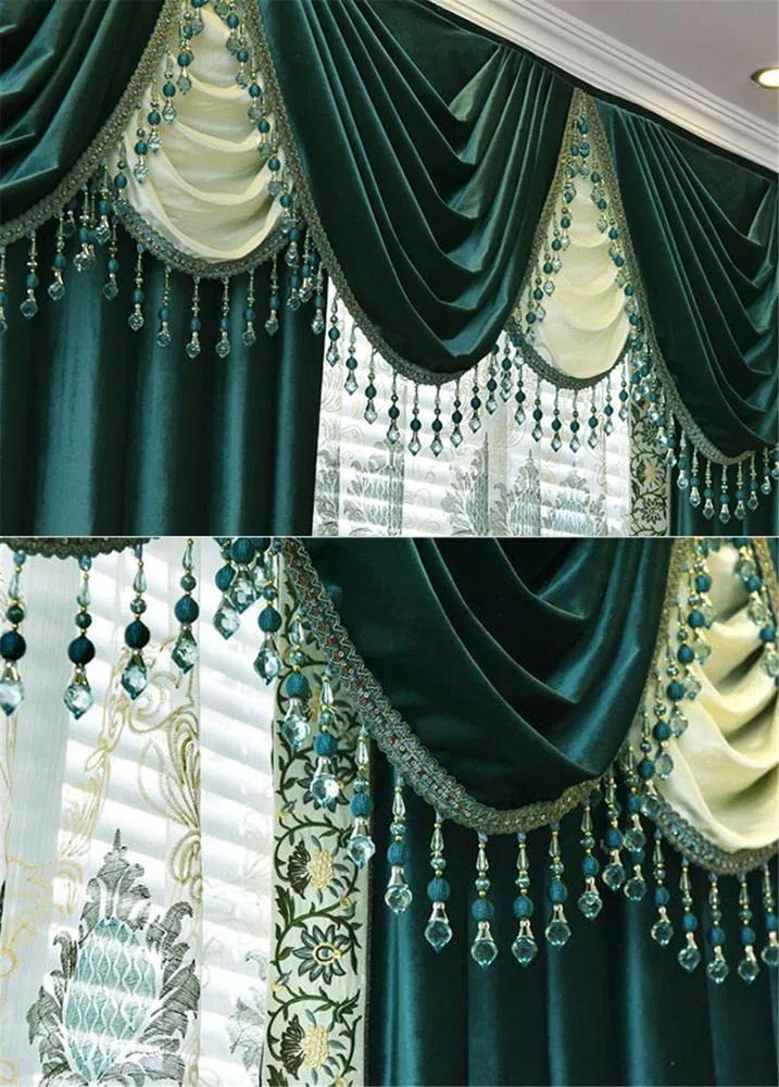 Perline Nappa Frange Trim Perline di Cristallo Nastri di Pizzo Appeso Decorazione Del Pendente per Cucito Accessori Costume Azzurro