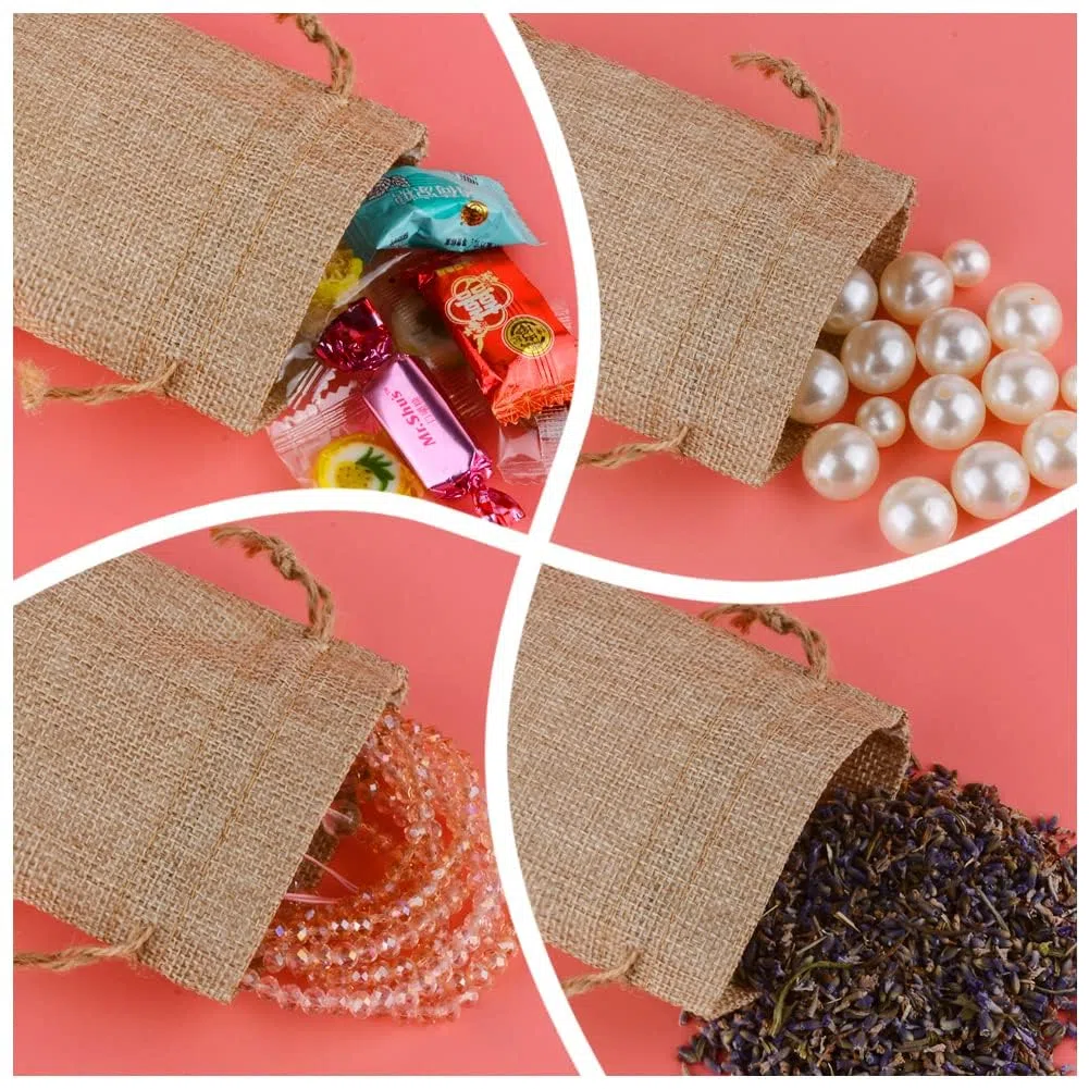 egalo Piccoli con Couliss,BustCLTPY 25 Pezzi Sacchetti di Juta,Sacchettini Rine regalo medi Sacchetti Iuta per Gioielli confetti Fai-da-Te Natale Fiesta Matrimonio Bomboniere (15x20cm))
