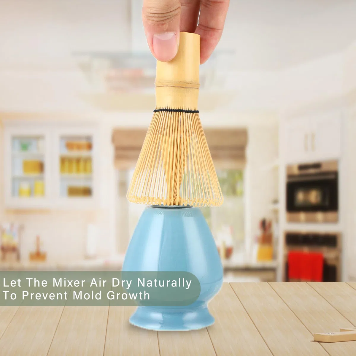 Wenrescry Set Accessori Cerimonia Tè Matcha - Fouet Bambù, Cucchiaio Tradizionale, Portafrusta - L'Insieme Perfetto per Preparare Tè Matcha
