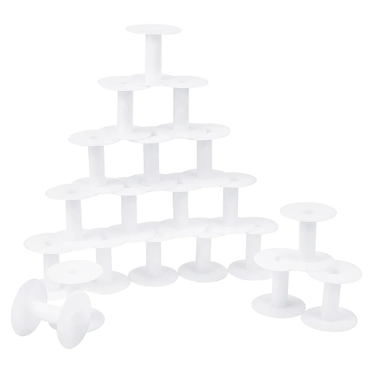PH PandaHall Confezione da 20 Bobine Vuote Piccole Bobine di Plastica Bianche Bobine per Tessitura Bobine Artigianali per Filo da Ricamo, Filato, Nastro, Artigianato e Cucito