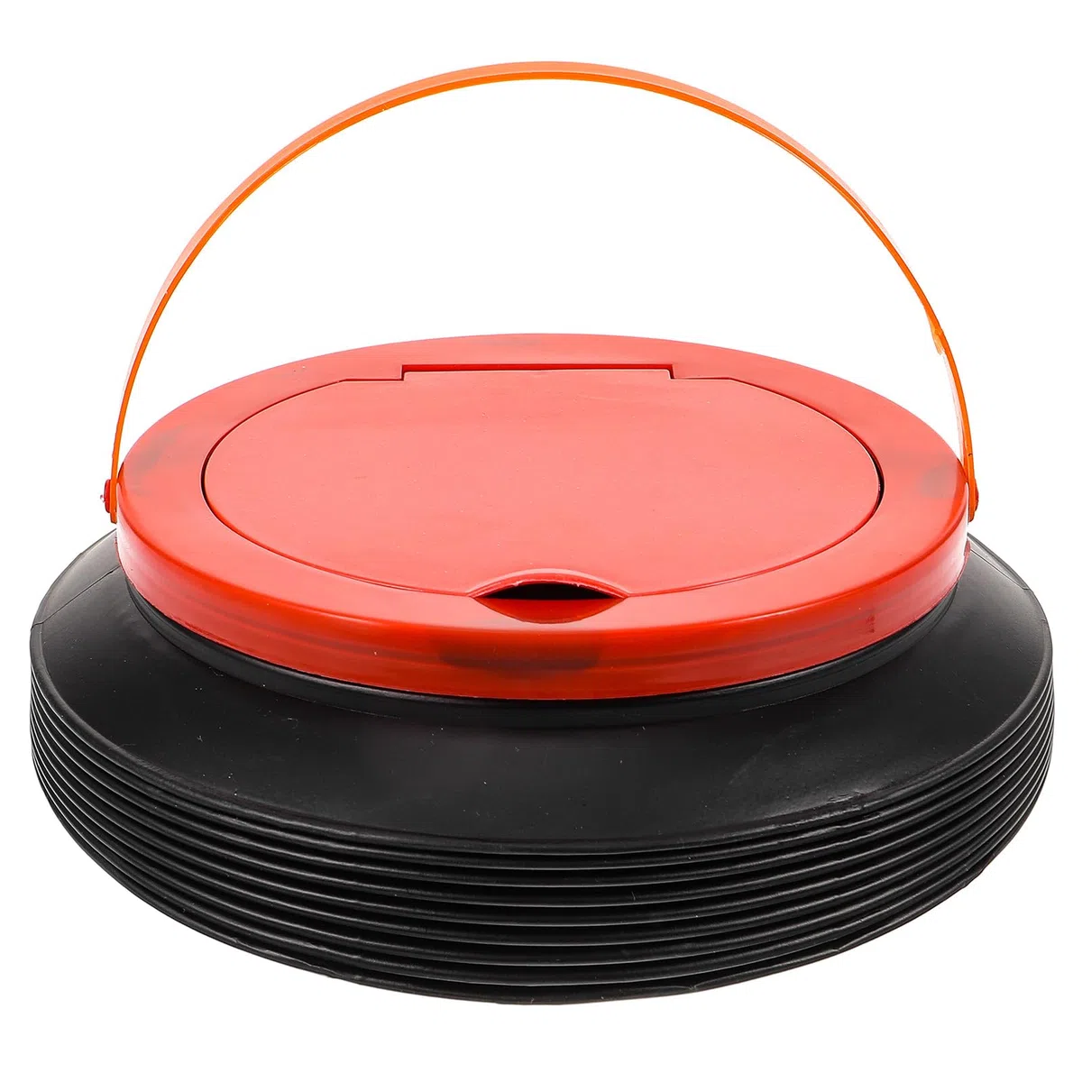 Uonlytech Secchio Pieghevole con Coperchio e Manico in Plastica da 4l Nero Salvaspazio e Flessibile per Esterno e Emergenze