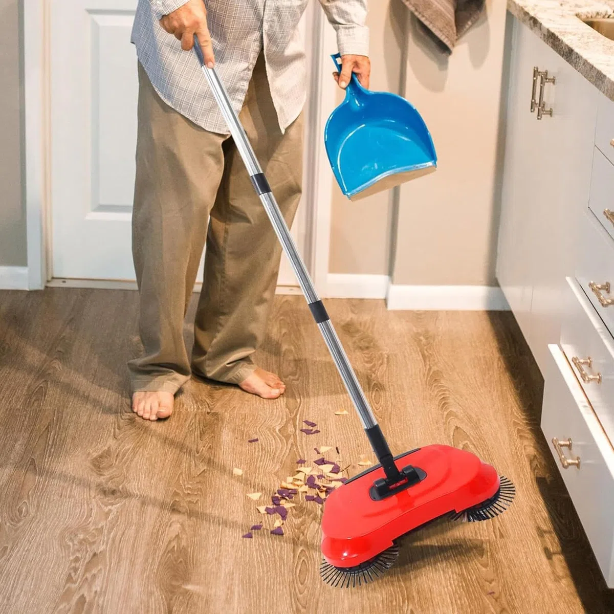 Spazzatappeti - Spazzatrice Manuale Per Tappeti Con Pettine A Spazzola, Scopa Per Tappeti, Pulitore Manuale Per Pavimenti, Spazzola Per Tappeti, Pulisci Tappeti Manuale Per Raccogliere Capelli