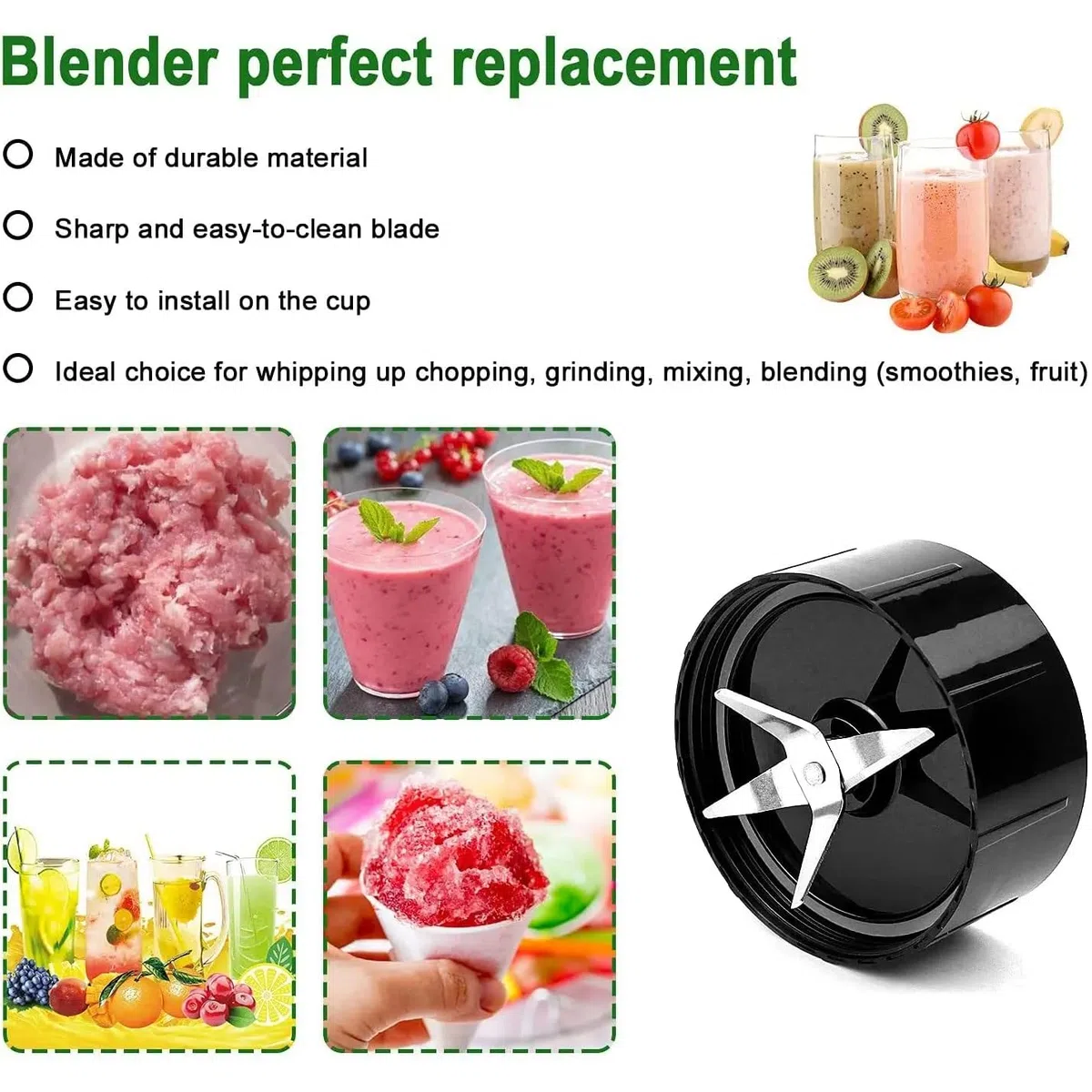 Lama incrociata di proiettile magiche, con una guarnizione, Lama incrociata di sostituzione con guarnizioni per Blender di proiettile magiche 1001