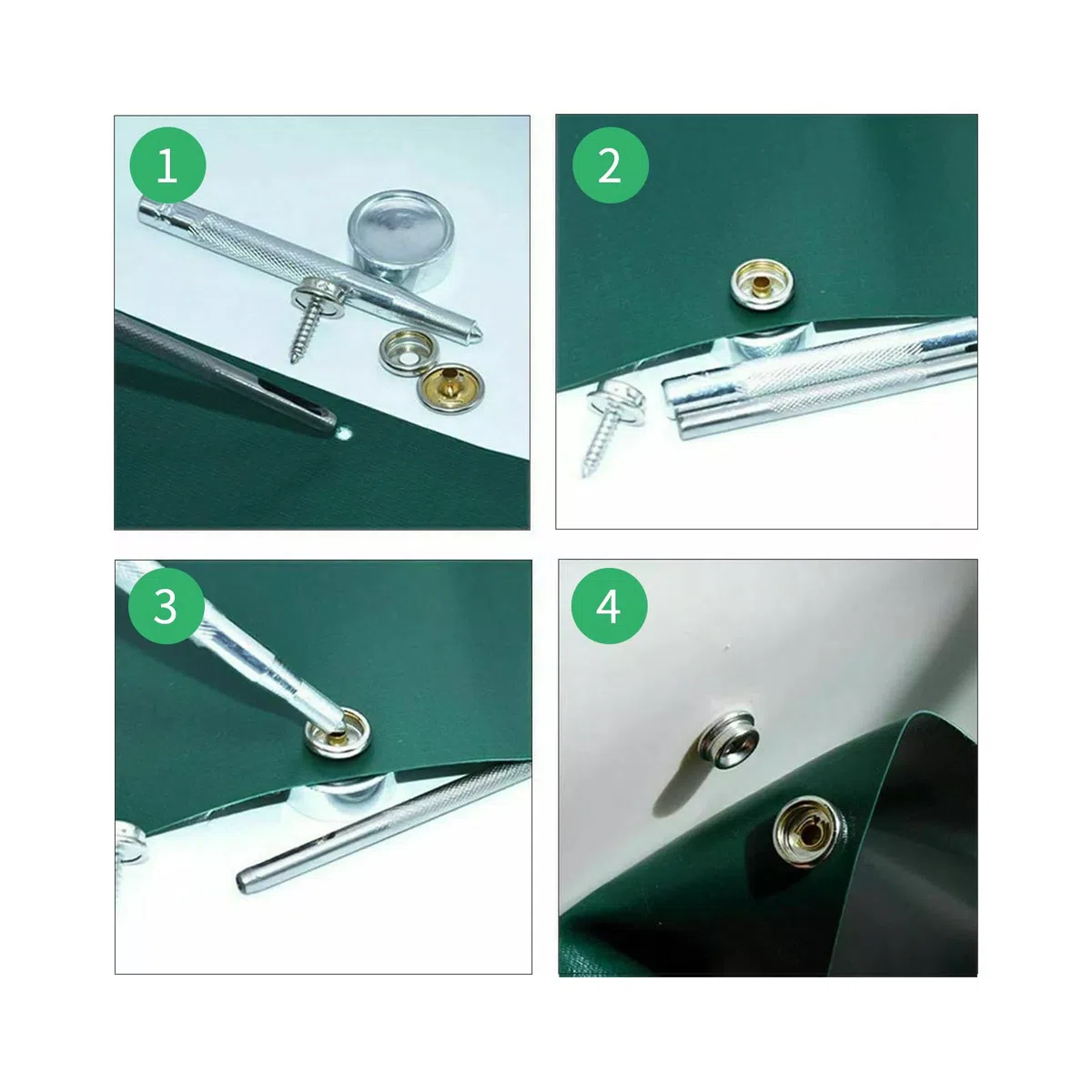 FRUHLING 30 chiusure a vite 15 mm in acciaio inox con bottoni a pressione a vite per teloni marini, teloni, tende per mobili, tele, tende per auto, pelle, 30 pezzi