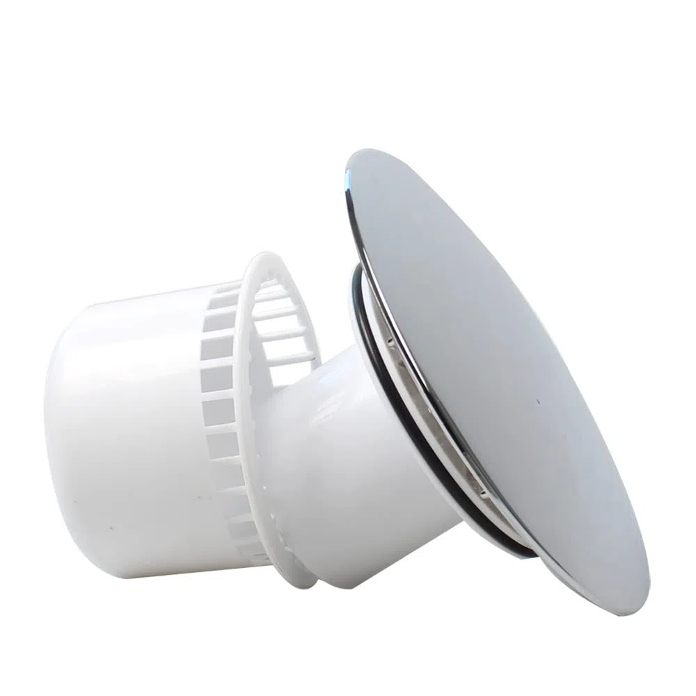 Talea Coperchio per Scarico Doccia Cromato, 121 mm, Coperchio per Scarico Doccia in Plastica Cromata con Cestello Altezza: 68 mm QS427C004