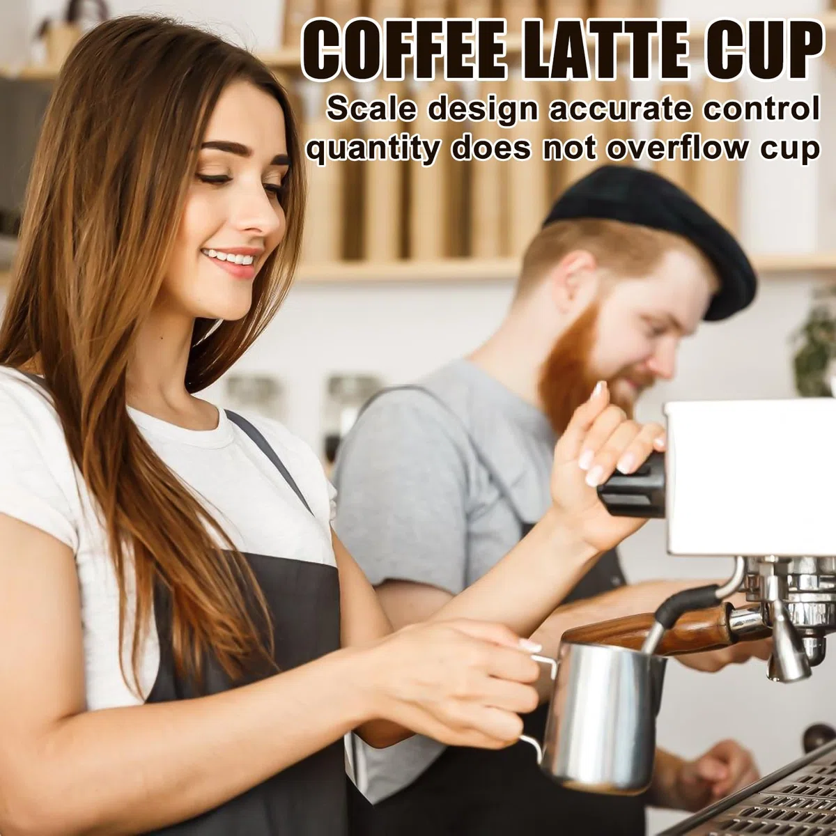 Bricco per latte in acciaio inox, 350 e 600 ml, per cappuccino, espresso e barista