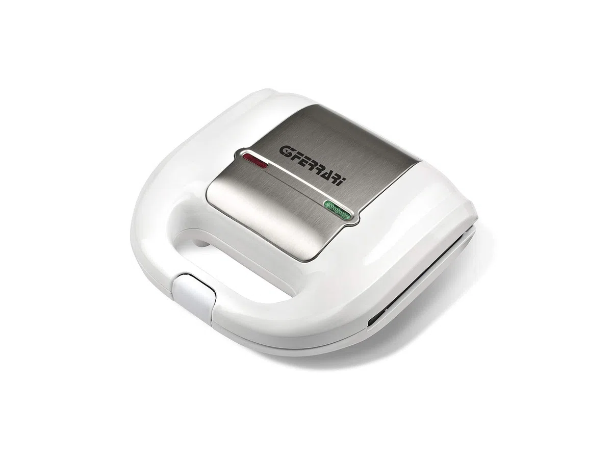 G3 Ferrari G10115 Mytoast Tostiera, 750 W, Piastre antiaderenti, Maniglia con chiusura, Dimensioni piastre 22 x 13 cm, Bianco
