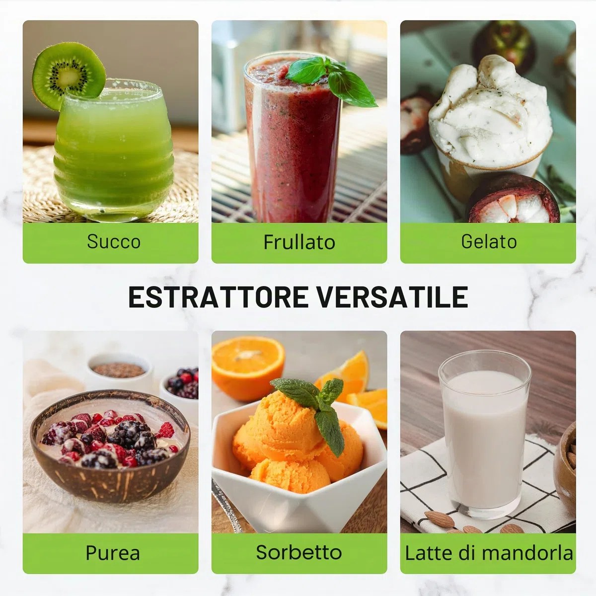 Kuvings - Estrattore di succo REVO830 - Doppio boccaglio, Sistema di taglio automatico - Nero