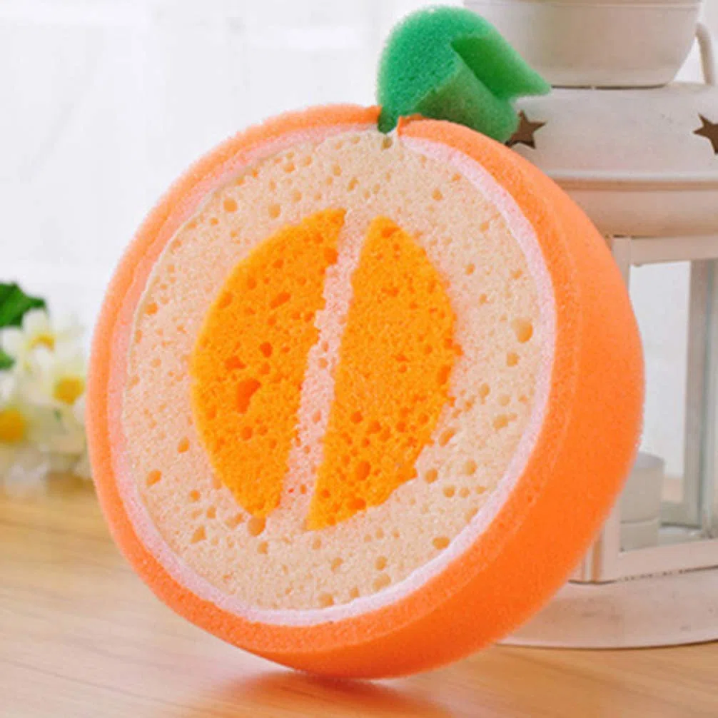 TOYANDONA Spugne da Bagno per Bambini Confezione da 4 Spugne da Bagno a Forma di Frutta Attrezzo da Bagno per Bambini per Il Bagno di Casa