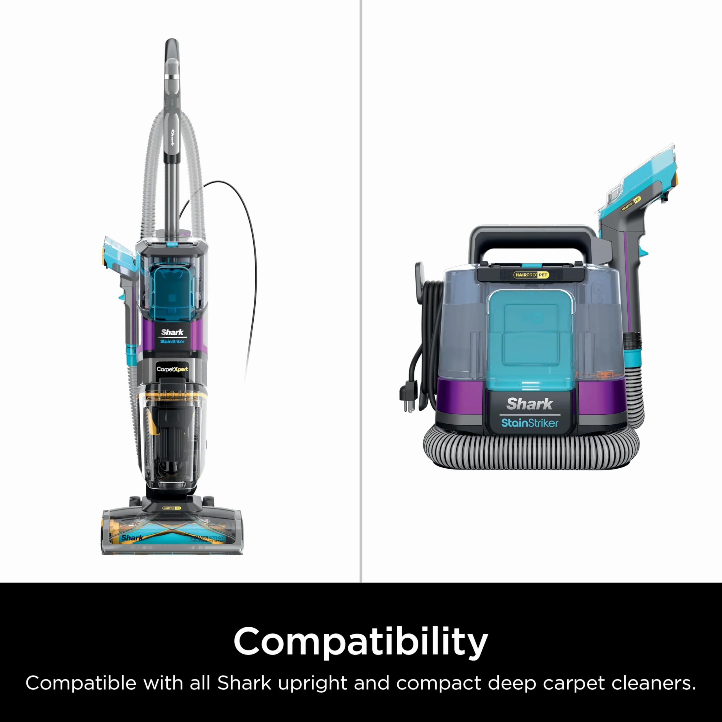 Shark EXCM48 CarpetXpert Deep Clean Pro Formula per detergenti Shark per tappeti verticali e portatili, formulata per tutti i tappeti, tappezzeria e tappeti, elimina i disordini e gli odori degli