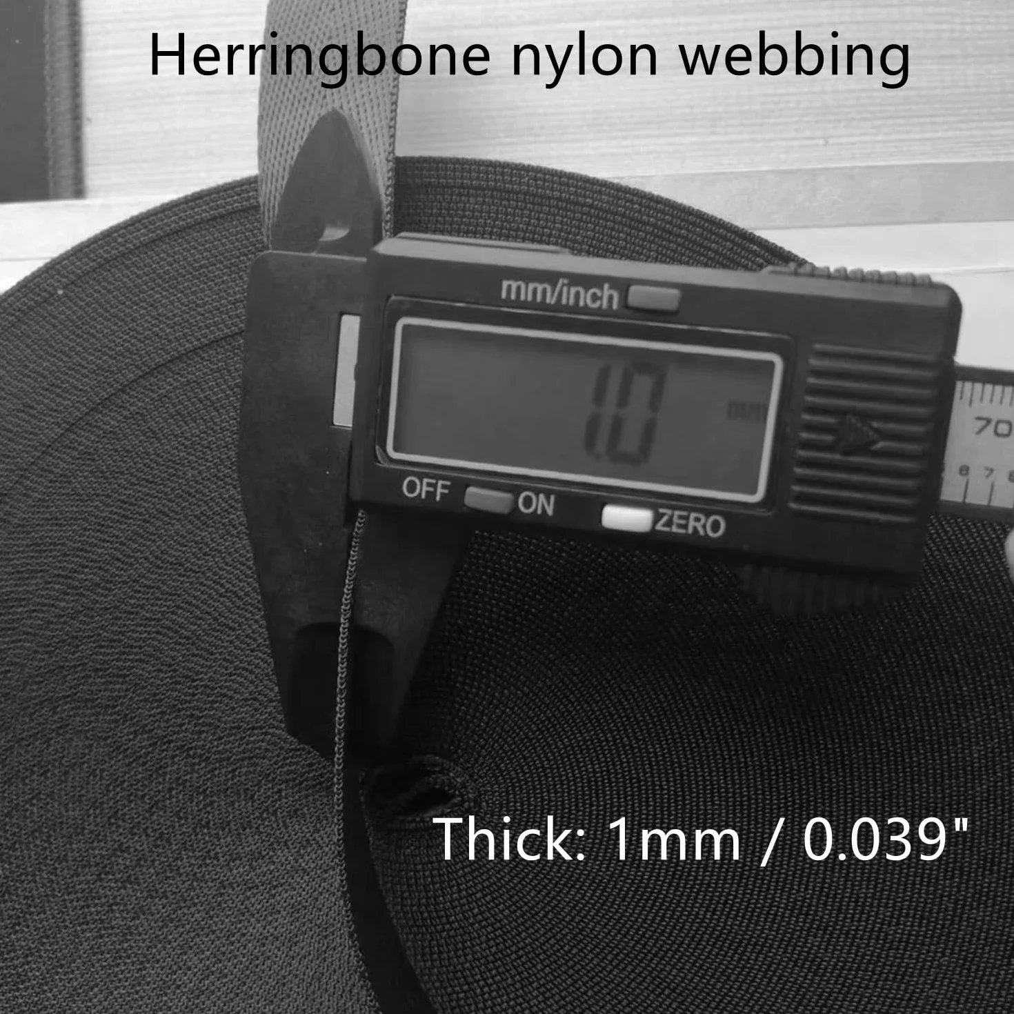 Cinghia in Tessuto 25mm di Larghezza, Lunghezza 5 Iarde Nastro in Nylon per Borse, Zaino, Cintura, Artigianato Fai da Te, Maniglie, Bagagli, Carico